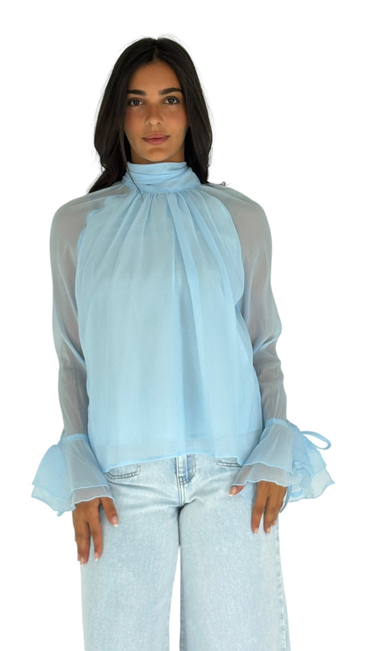 Samia Baby Blue Blouse