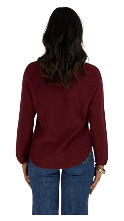 Carmen Burgundy Top
