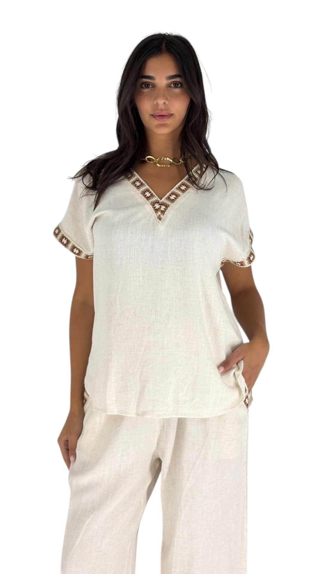Hala Beige Top