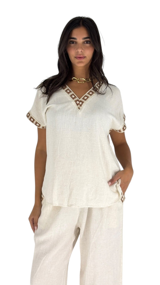 Hala Beige Top