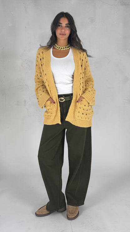 Niha Mustard Cardigan