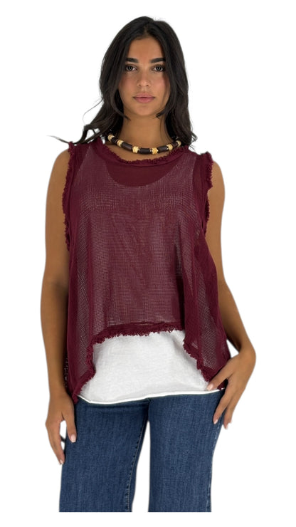 Boris Burgundy Top