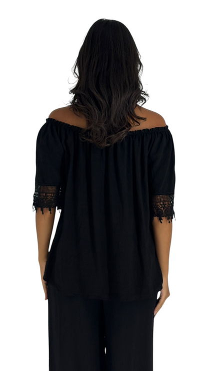 Liz Black Top