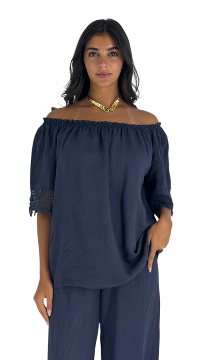 Liz Navy Top