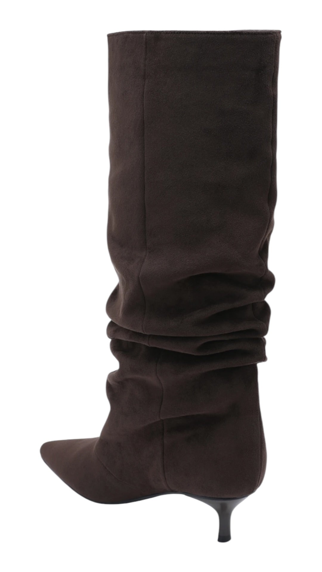 Pleated low-heel boots