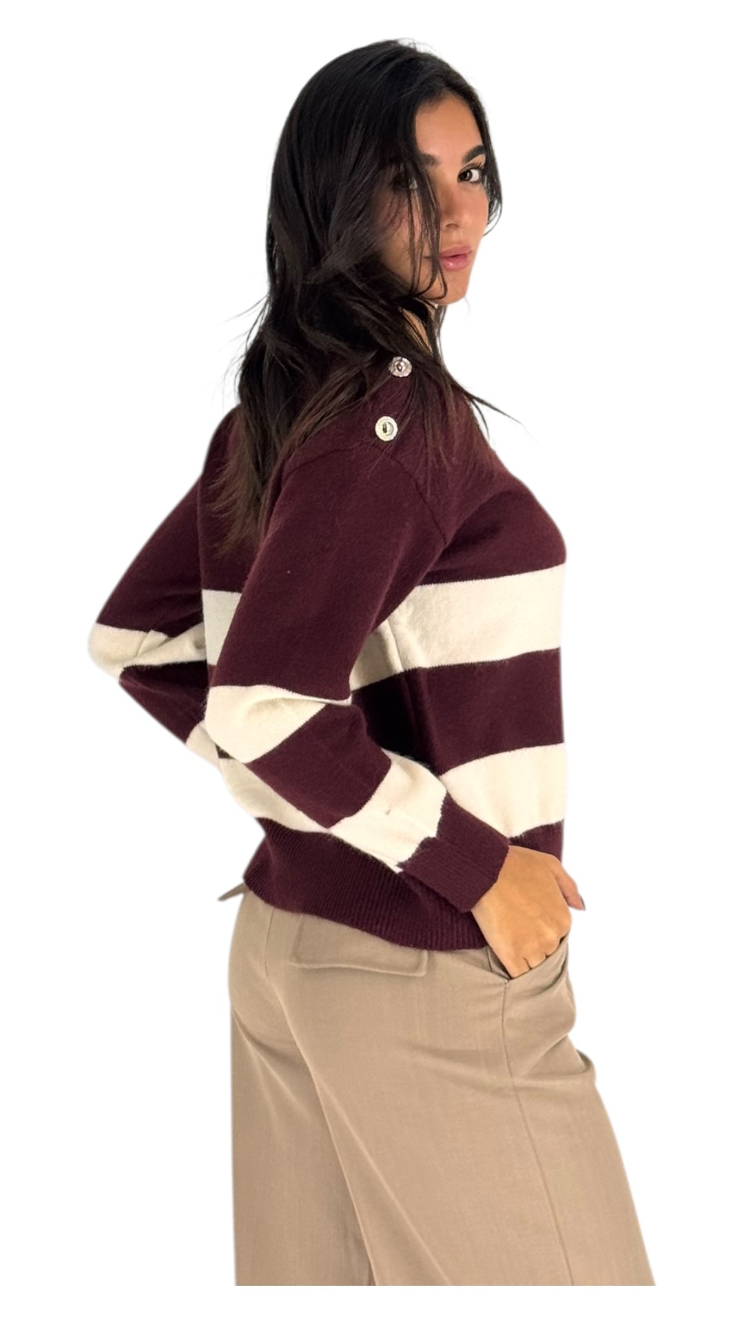 Floria Burgundy Sweater