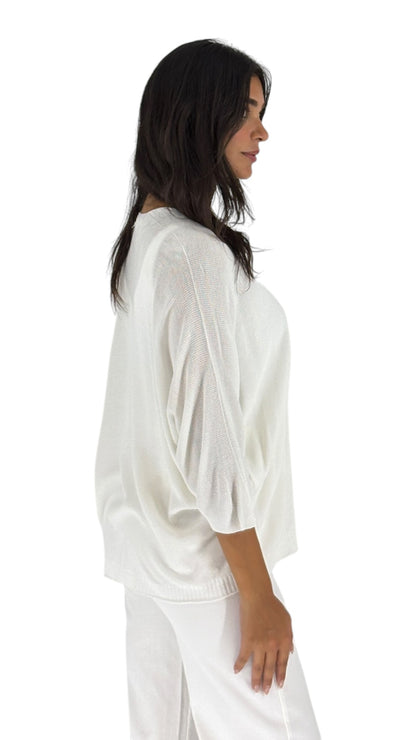 Jihan White Cardigan