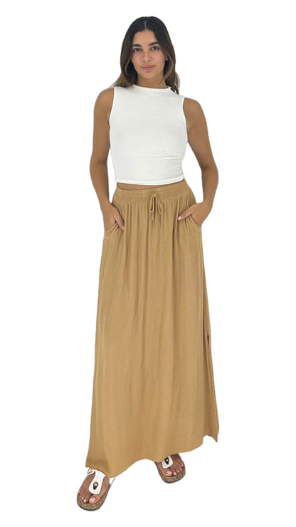 Whisper skirt in camel