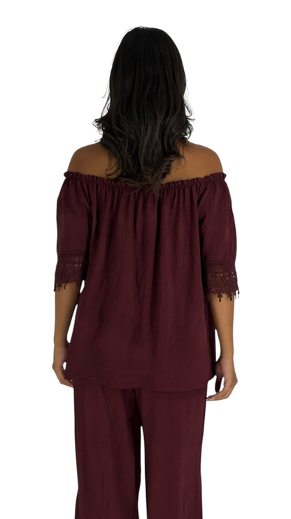 Liz Dark Cherry Top