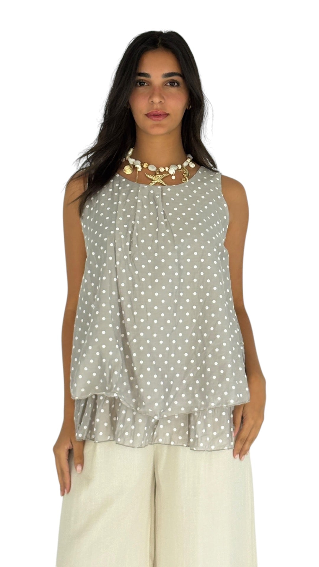 Sima Taupe Top