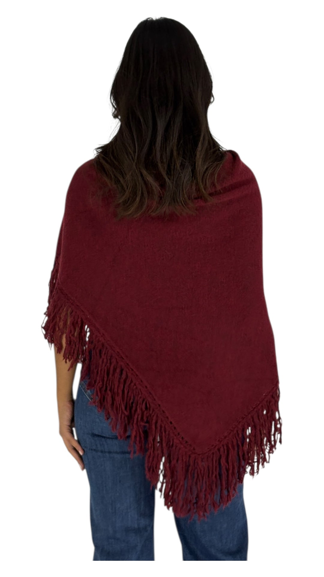 Zenin Burgundy Poncho