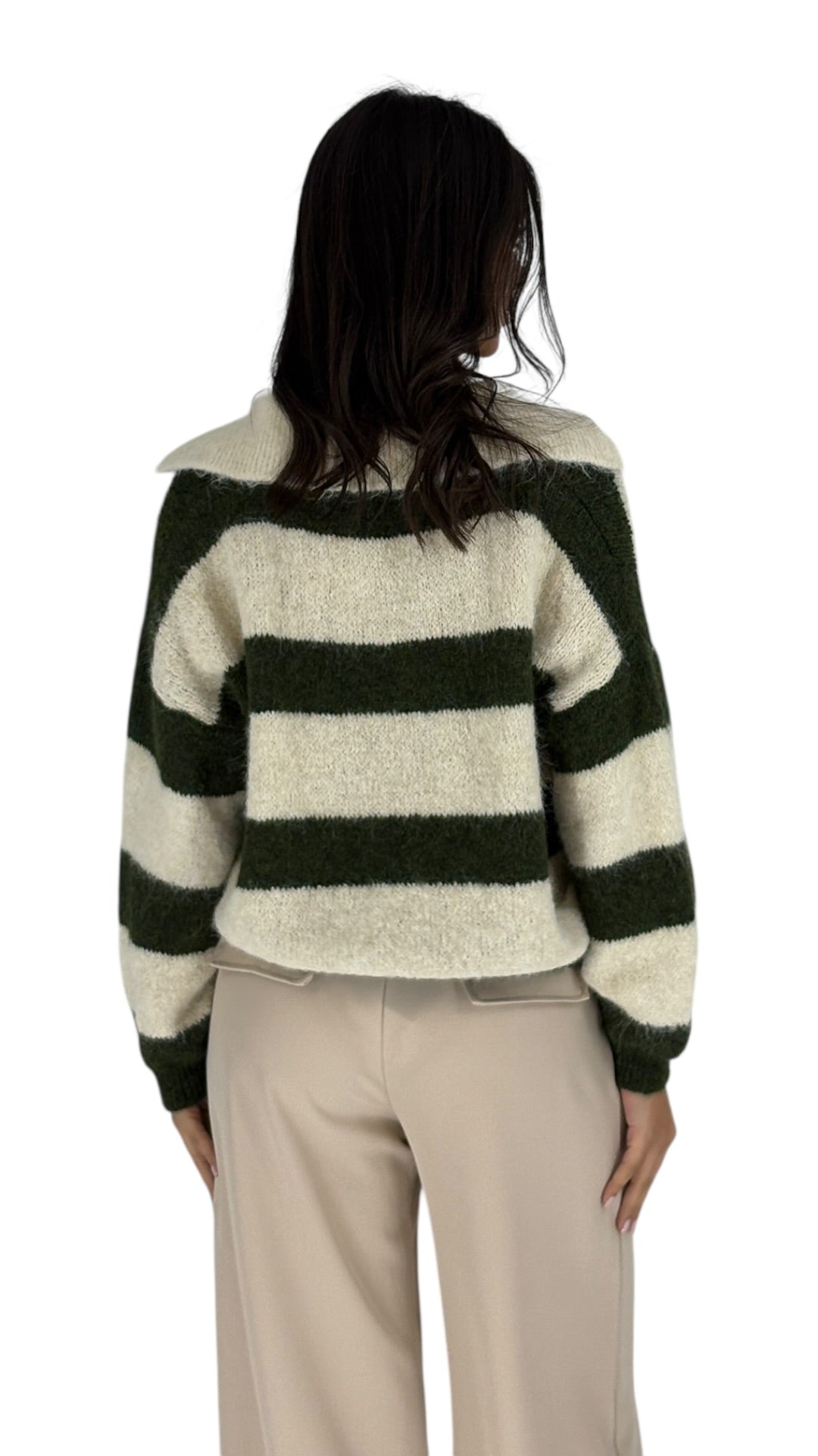 Rosa Olive Green/Cream Sweater