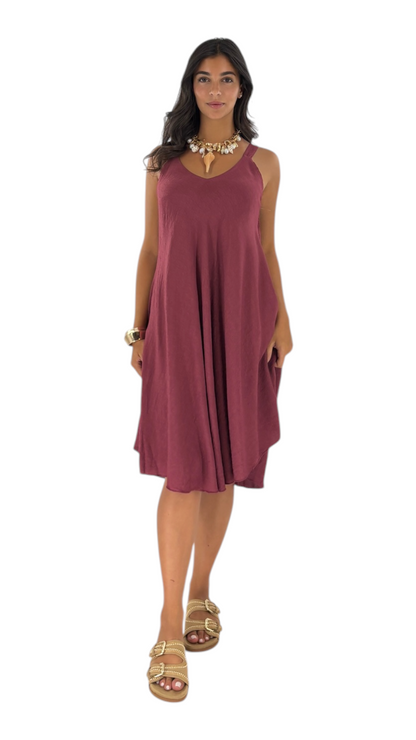Lana Maroon Dress