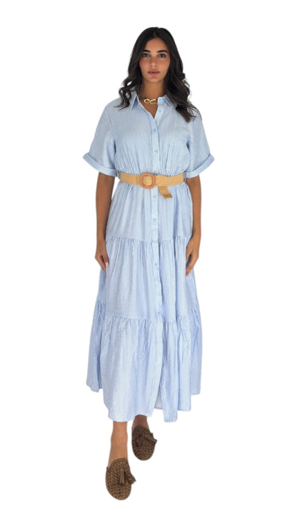 Cerise Blue/White Dress