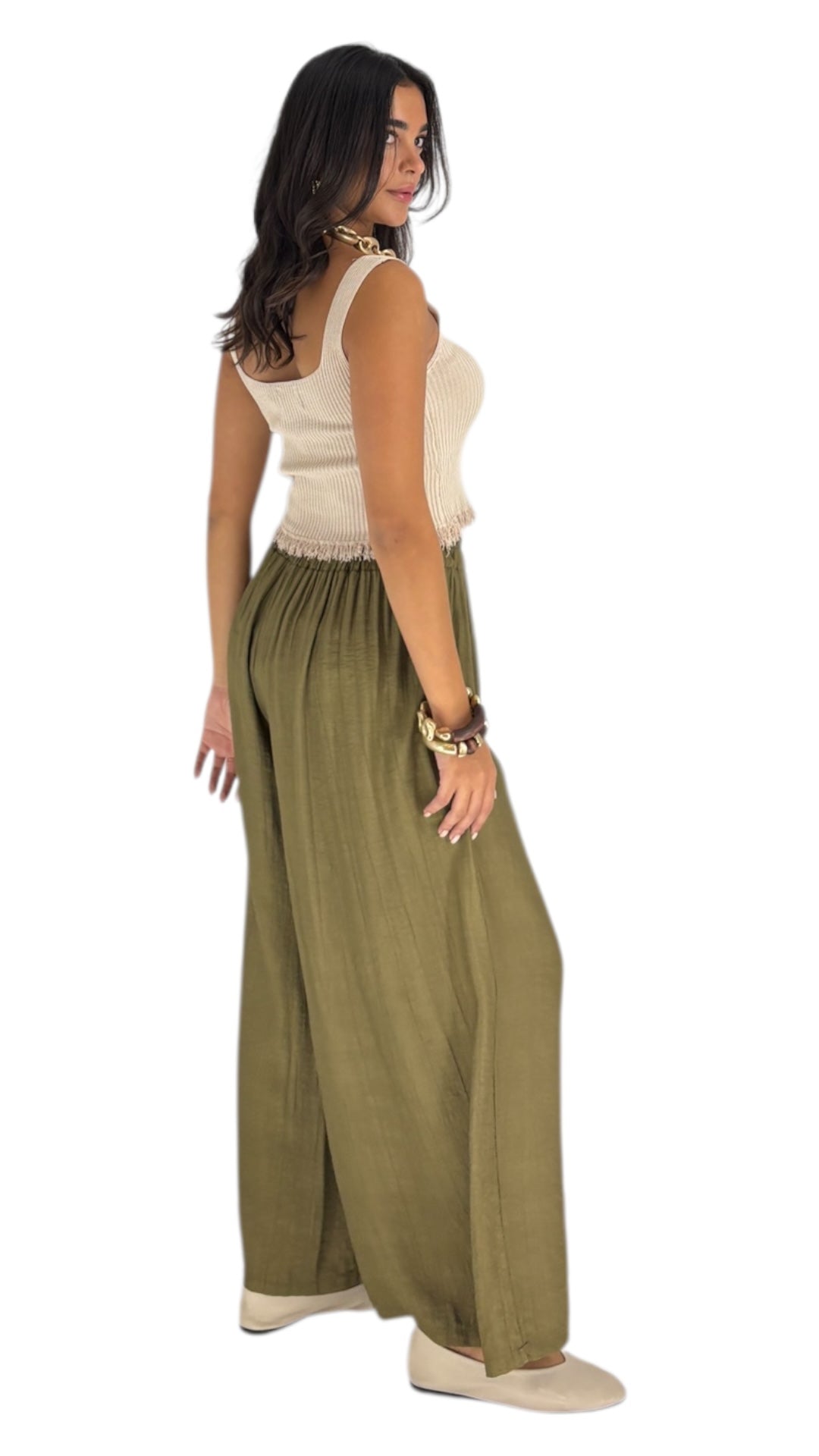 Cora Olive Green Pants