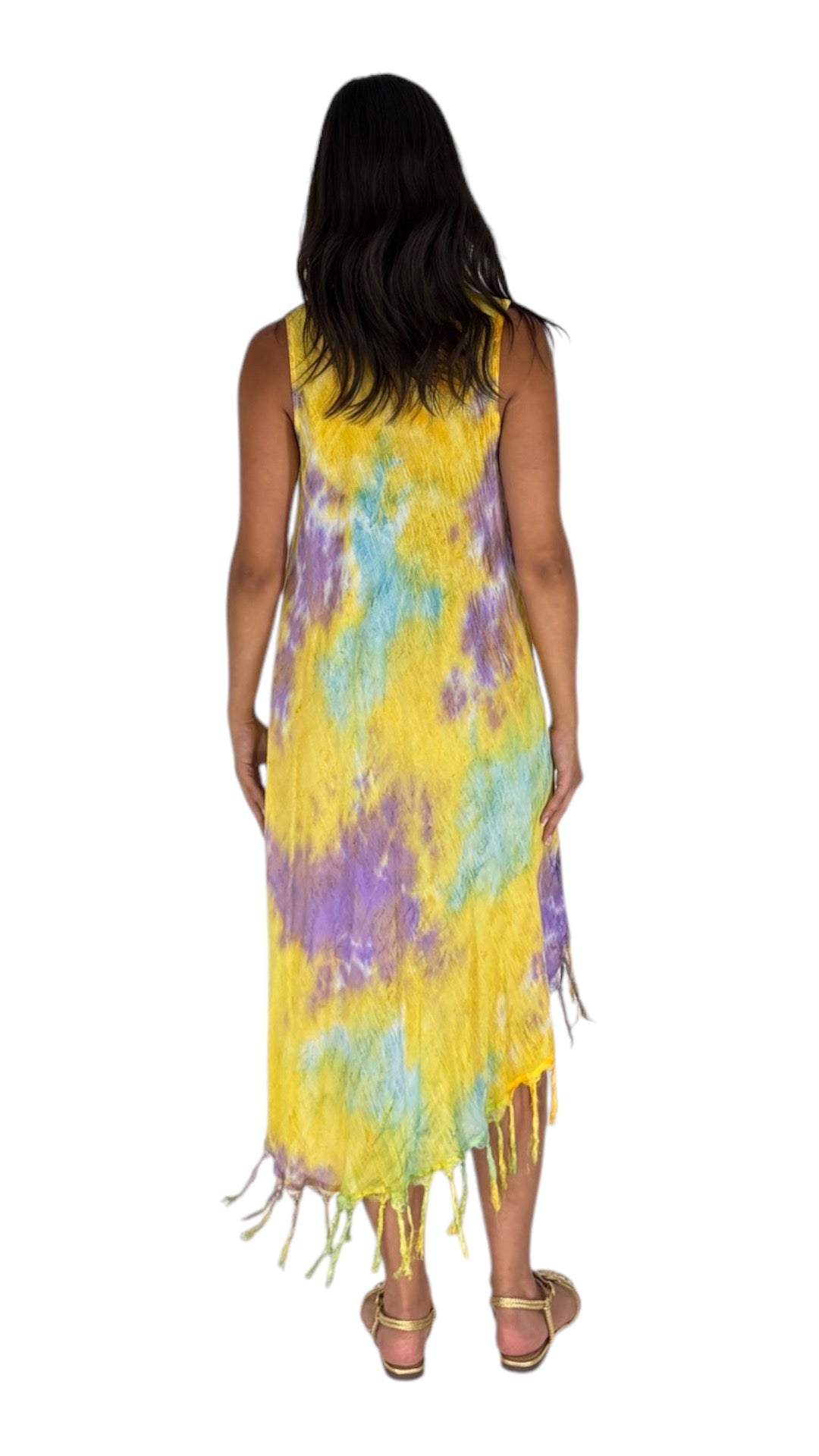 Rendar Yellow/ Purple Dress
