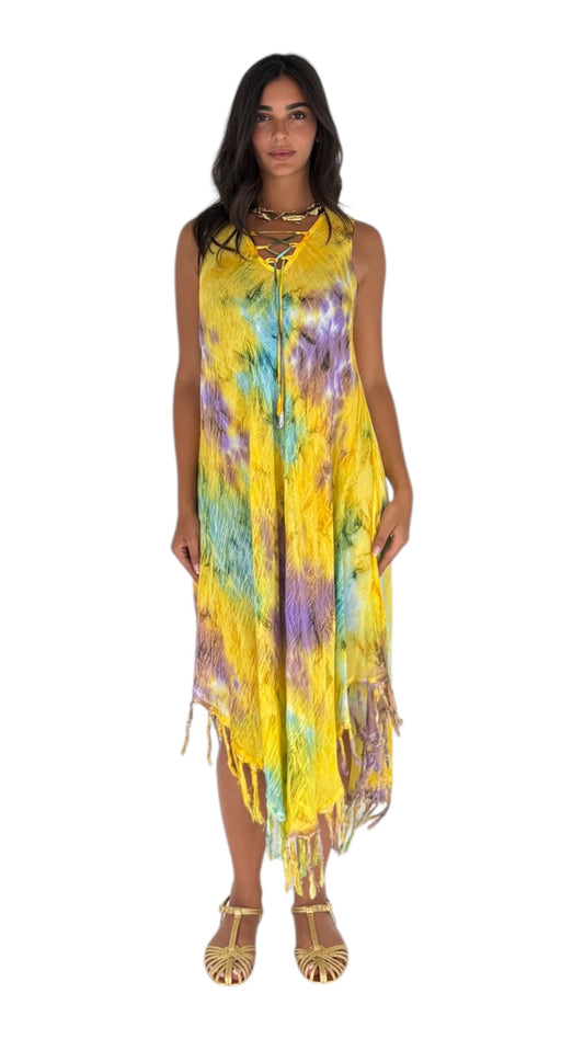 Rendar Yellow/ Purple Dress