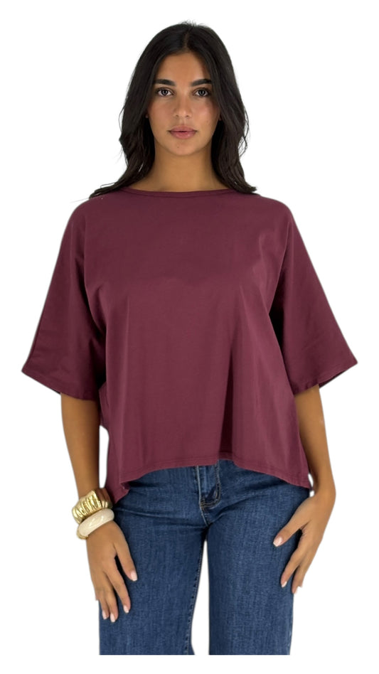 Nora Maroon T-shirt
