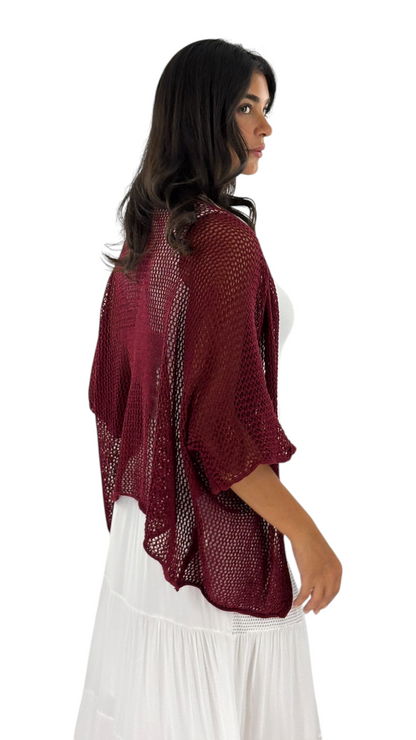 Star Burgundy Cardigan
