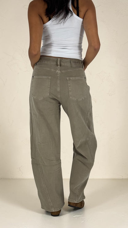 Zosa Beige Balloon Jeans