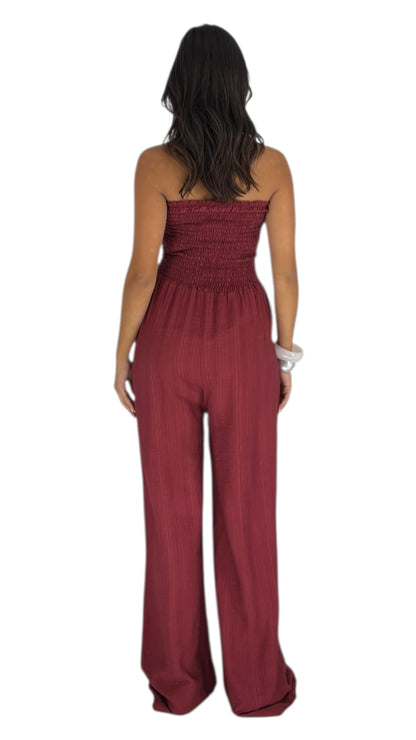 Elea Burgundy Jumpsuit