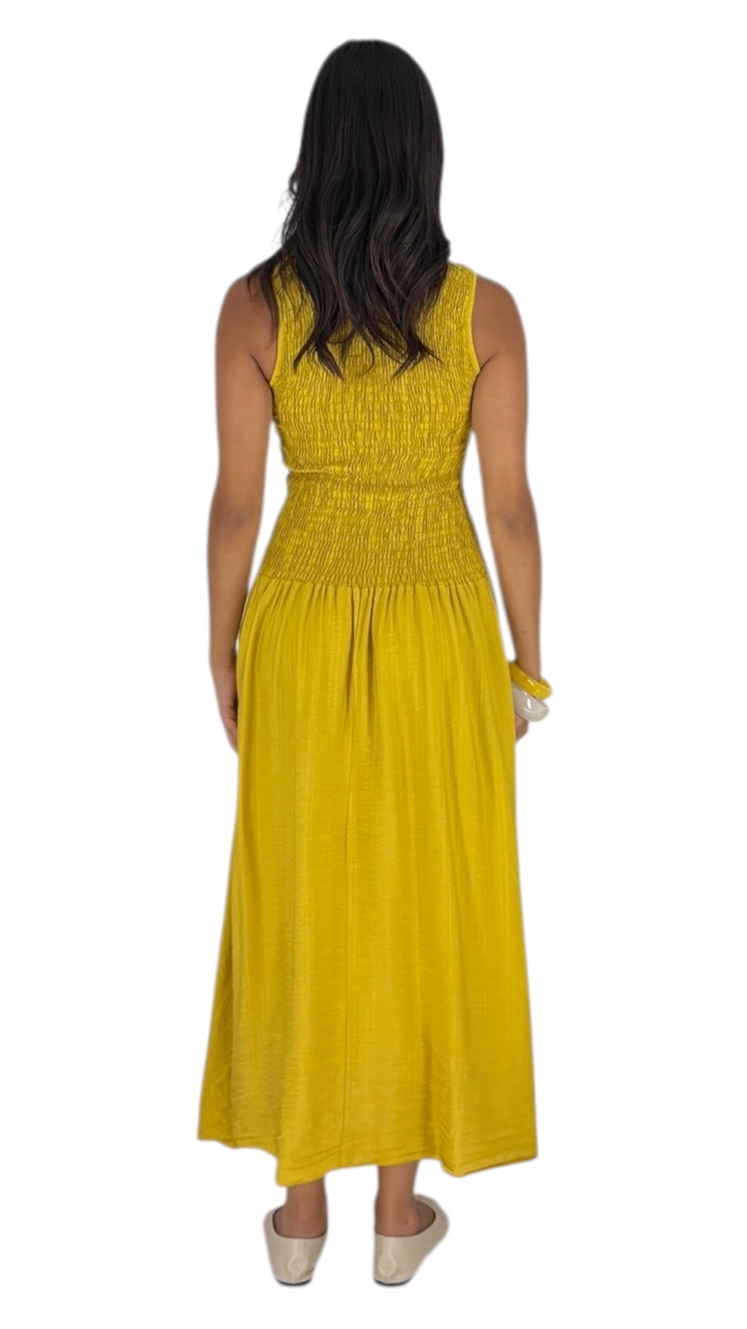 Liza Mustard Dress