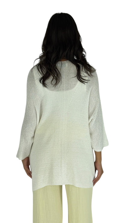 Locs White Cardigan