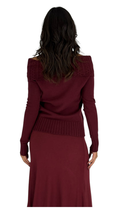 Dalida Maroon Sweater