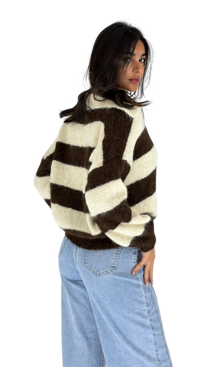 Rosa Brown/Cream Sweater