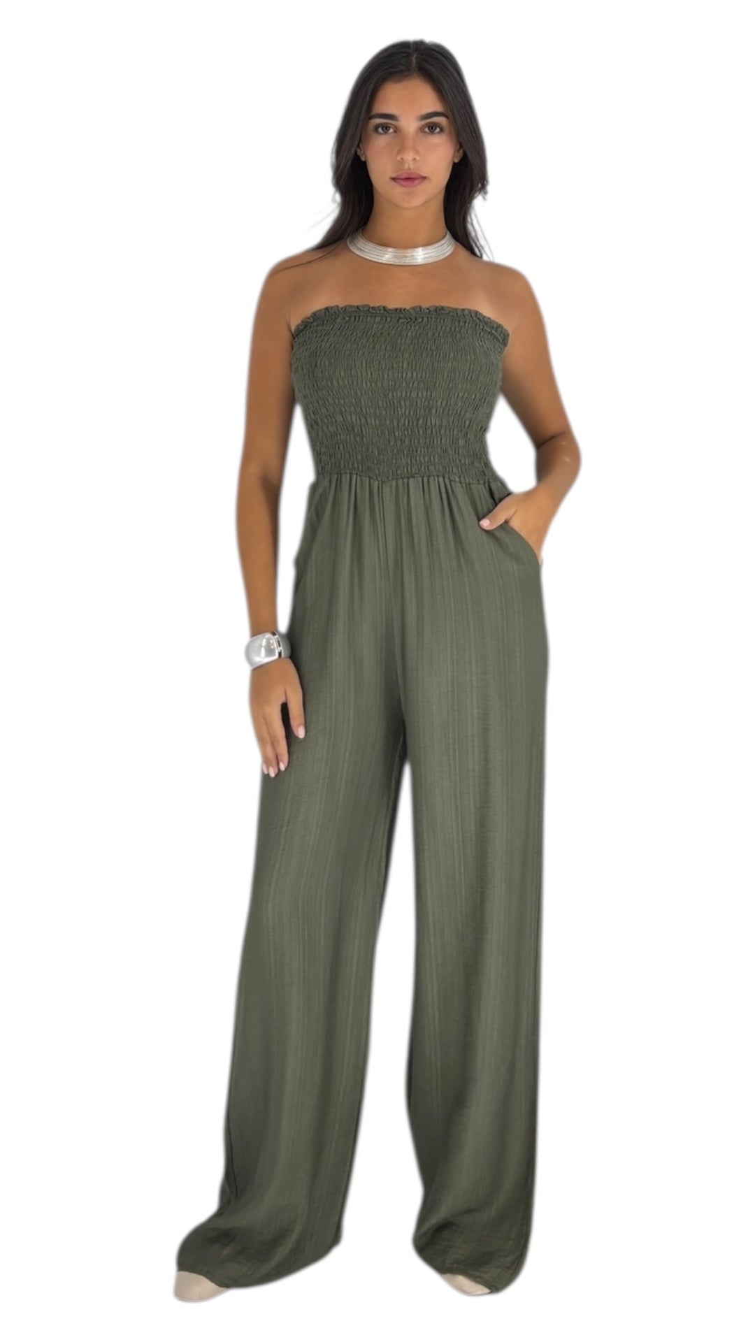 Elea Kaki Jumpsuit