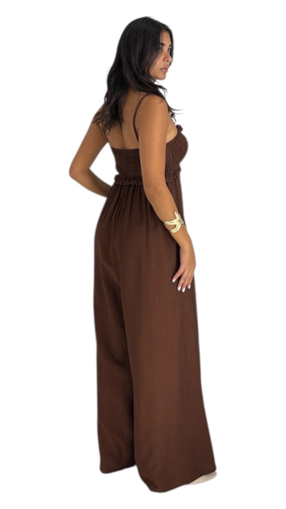 Sunniva Brown Jumpsuit