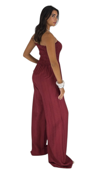 Elea Burgundy Jumpsuit