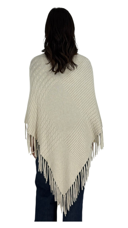 Jaidaa Beige Poncho