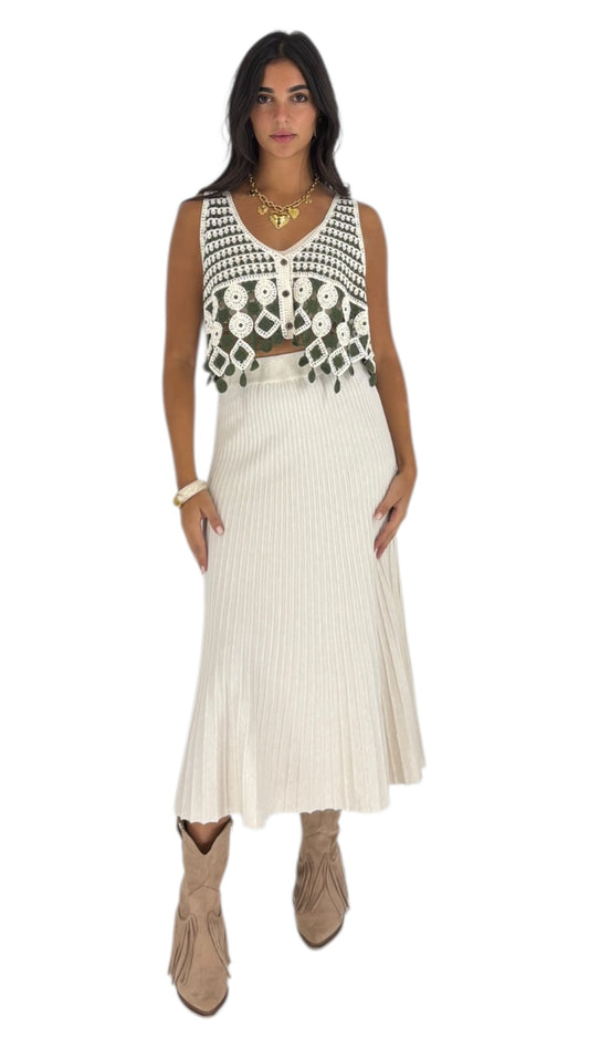 Jade Cream Skirt