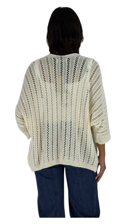 Najwa Off White Cardigan