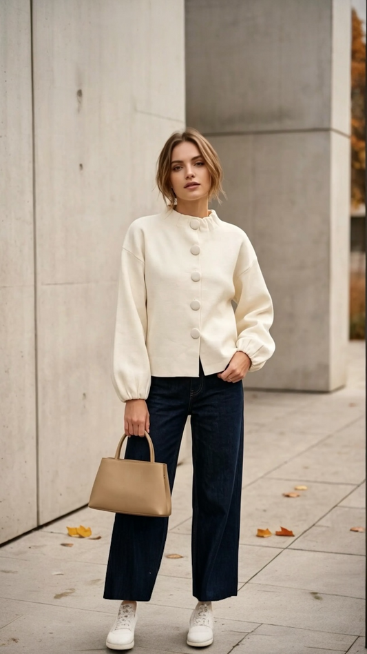 Merna high-neck cardigan