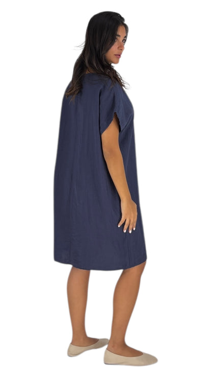 Sat Navy Dress