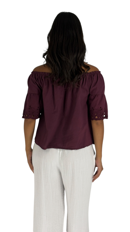 Emrys Dark Cherry Top