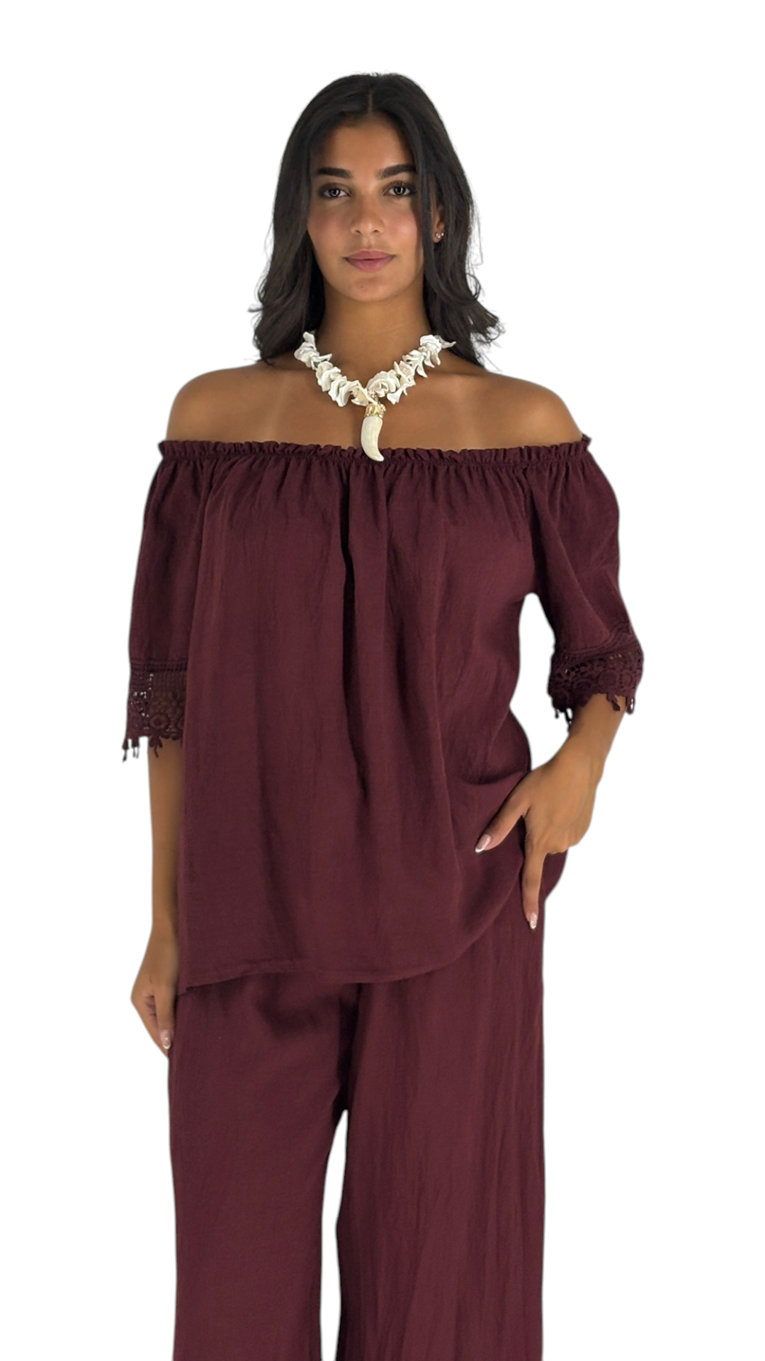 Liz Dark Cherry Top