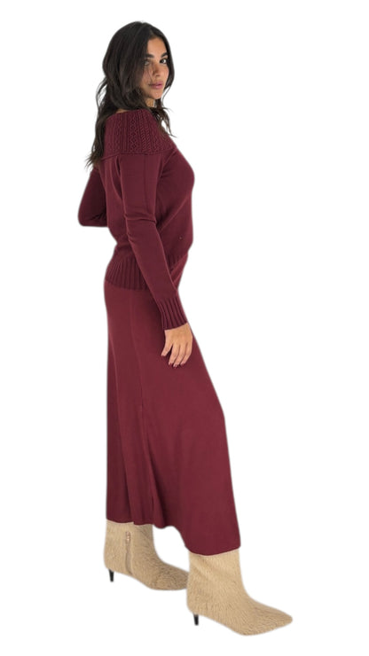 Basant Maroon Skirt