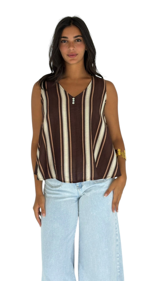 Noor  Brown Top