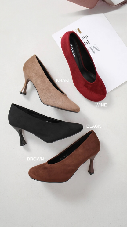 Faux Suede Stiletto Heels
