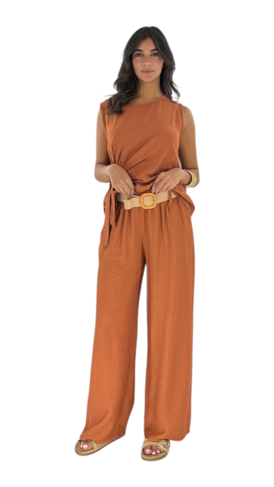 Eleni Terracotta Pants