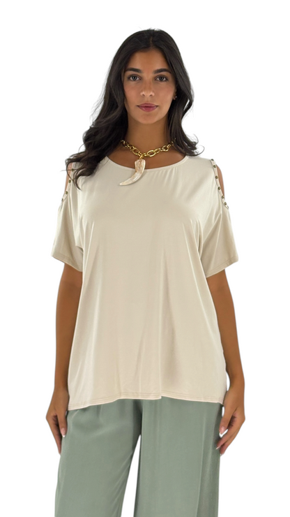 Nada Beige Top