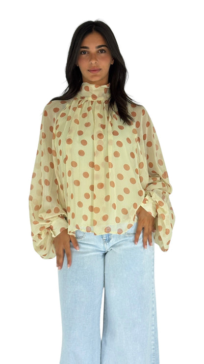 Mnadi Polka Dots Blouse