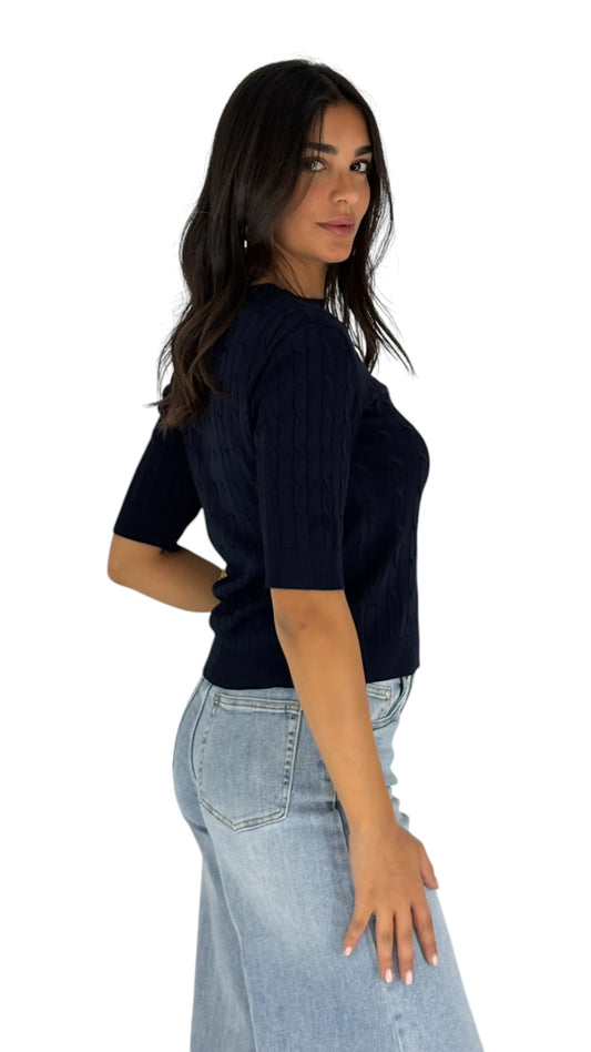 Atlee Navy Top