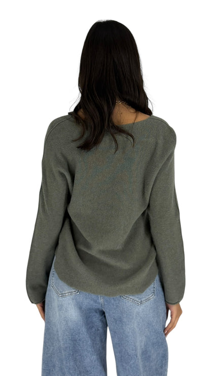 Carmen Kaki Sweater