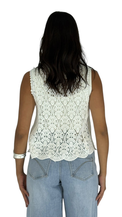 Edie White Vest