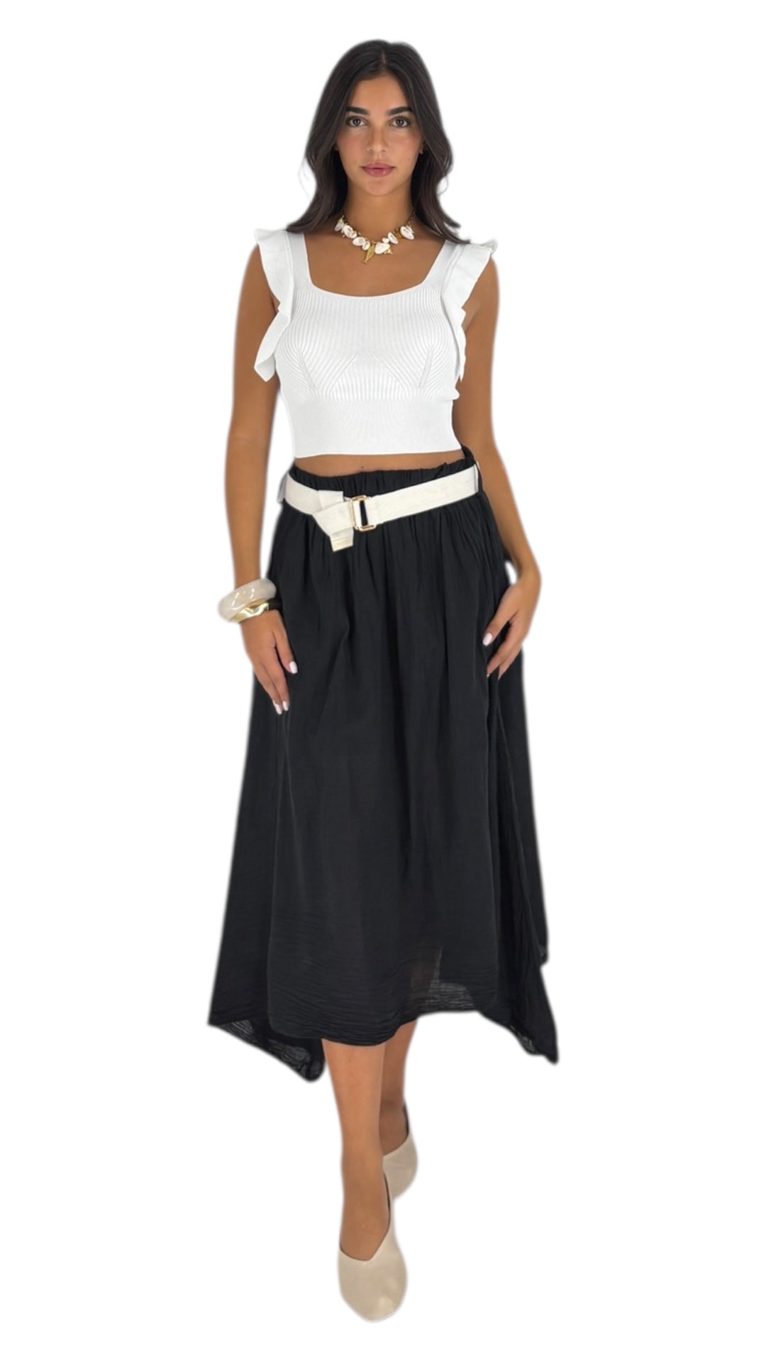 Manar Black Skirt