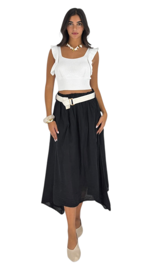 Manar Black Skirt